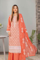 3-PC Unstitched Printed Lawn Parisa By Milli | D-06