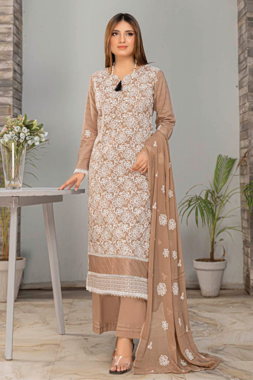 3-PC Unstitched Printed Lawn Parisa By Milli | D-07