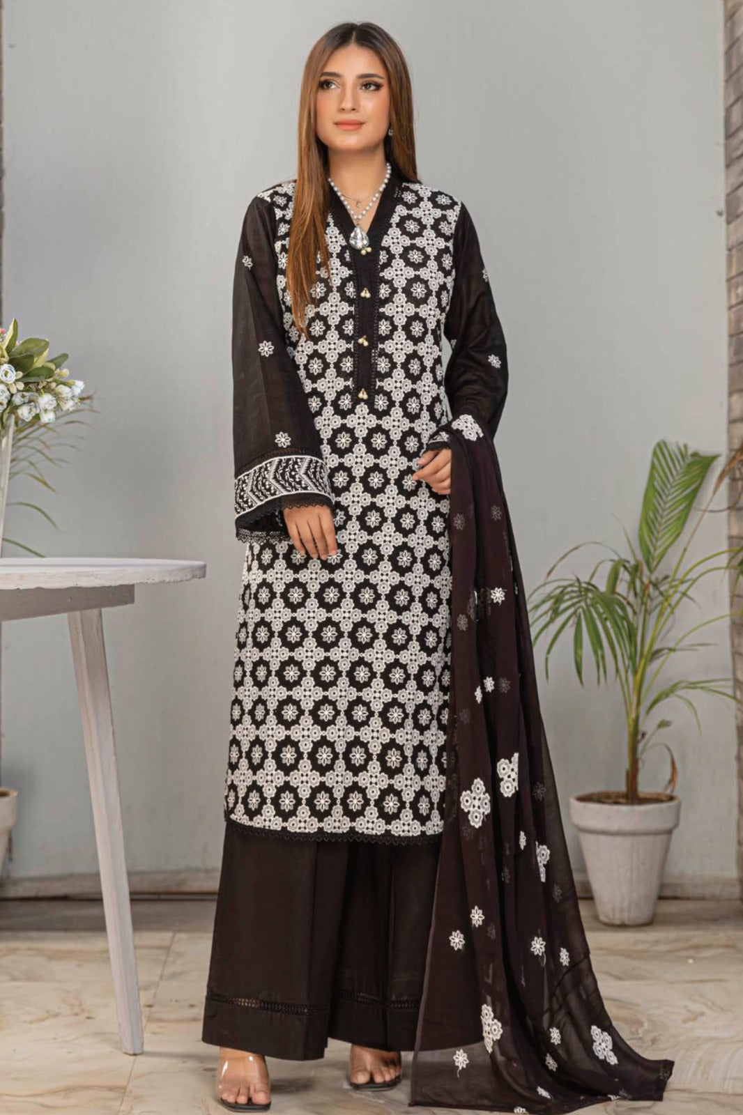 3-PC Unstitched Printed Lawn Parisa By Milli | D-01