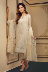 3-PC Unstitched Embroidered Chiffon By Baroque | CH03-09