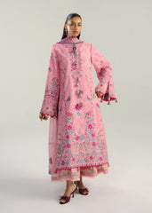 3-PC Unstitched Luxury Lawn By Hussain Rehar | Pembe