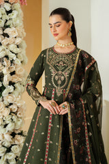 Pine | 3 Pc Unstitched Suit Embroidered Raw Silk Luxe By Alizeh