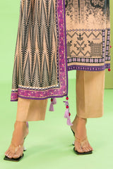 3 Piece Printed Khaddar Suit with Zari Dupatta By Gul Ahmed