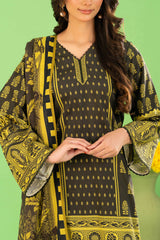 3 Piece Printed Khaddar Suit with Zari Dupatta By Gul Ahmed