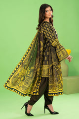 3 Piece Printed Khaddar Suit with Zari Dupatta By Gul Ahmed