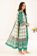 3 Piece Printed Khaddar Suit with Dupatta By Gul Ahmed