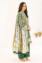 3 Piece Printed Khaddar Suit with Dupatta By Gul Ahmed