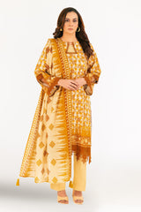3 Piece Printed Khaddar Suit with Dupatta By Gul Ahmed