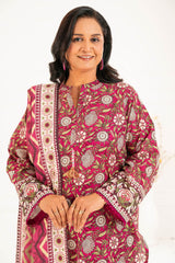 3 Piece Printed Khaddar Suit with Dupatta By Gul Ahmed