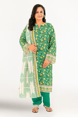3 Piece Printed Khaddar Suit with Dupatta By Gul Ahmed