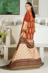 3 Piece Printed Khaddar Suit with Zari Dupatta By Gul Ahmed