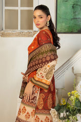3 Piece Printed Khaddar Suit with Zari Dupatta By Gul Ahmed