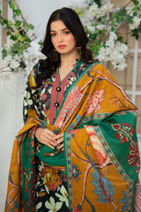 3 Piece Printed Khaddar Suit with Zari Dupatta By Gul Ahmed
