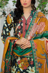 3 Piece Printed Khaddar Suit with Zari Dupatta By Gul Ahmed