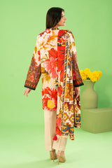 3 Piece Printed Khaddar Suit with Zari Dupatta By Gul Ahmed