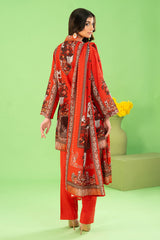 3 Piece Printed Khaddar Suit with Zari Dupatta By Gul Ahmed