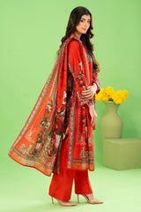 3 Piece Printed Khaddar Suit with Zari Dupatta By Gul Ahmed