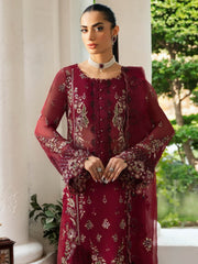 Q-103 | 3Pc Unstitched Suit Winter Luxury Chiffon Dastak By Ramsha