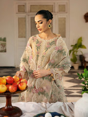 Q-105| 3Pc Unstitched Suit Winter Luxury Chiffon Dastak By Ramsha