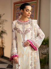 Q-107 | 3Pc Unstitched Suit Winter Luxury Chiffon Dastak By Ramsha