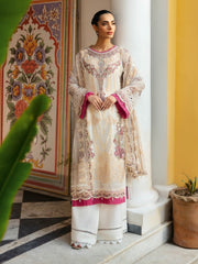 Q-107 | 3Pc Unstitched Suit Winter Luxury Chiffon Dastak By Ramsha