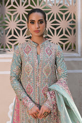 RF-05 NEVA | 3Pc Unstitched Suit Festive Singhar Wedding Formals By Qalamkar