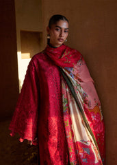 3-PC Unstitched Luxury Lawn By Hussain Rehar | Qermez