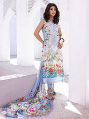 Lagoon Lace | 3 Pc Unstitched Leya Lawn By Roheenaz