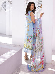 Lagoon Lace | 3 Pc Unstitched Leya Lawn By Roheenaz