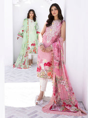 Coral Cove | 3 Pc Unstitched Leya Lawn By Roheenaz