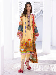 Mango Tango | 3 Pc Unstitched Leya Lawn By Roheenaz