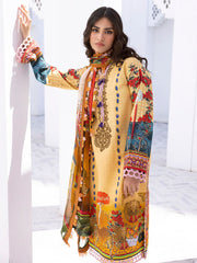 Mango Tango | 3 Pc Unstitched Leya Lawn By Roheenaz