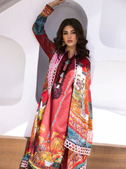 Papaya Bliss | 3 Pc Unstitched Leya Lawn By Roheenaz