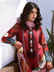 Papaya Bliss | 3 Pc Unstitched Leya Lawn By Roheenaz