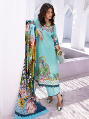 Parrot Paradise | 3 Pc Unstitched Leya Lawn By Roheenaz