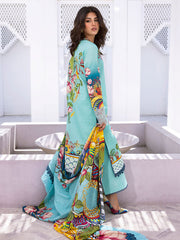 Parrot Paradise | 3 Pc Unstitched Leya Lawn By Roheenaz