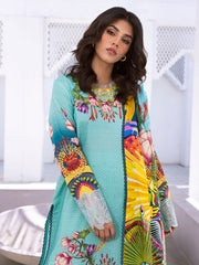 Parrot Paradise | 3 Pc Unstitched Leya Lawn By Roheenaz