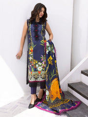 Wave Rider | 3 Pc Unstitched Leya Lawn By Roheenaz