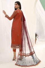 3-PC Unstiched Embroidered Chiffon By Zarif | Iris