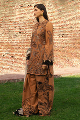 ROYA-D6 | 3Pc Unstitched Suit Winter Embroidered Khaddar By Zara Shahjahan