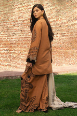 ROYA-D6 | 3Pc Unstitched Suit Winter Embroidered Khaddar By Zara Shahjahan