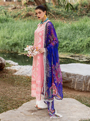 Orchid | 3 Pc Unstitched Embroidered Lawn Dahlia By Roheenaz