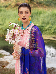 Orchid | 3 Pc Unstitched Embroidered Lawn Dahlia By Roheenaz