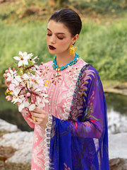 Orchid | 3 Pc Unstitched Embroidered Lawn Dahlia By Roheenaz