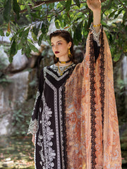 Celandine | 3 Pc Unstitched Embroidered Lawn Dahlia By Roheenaz