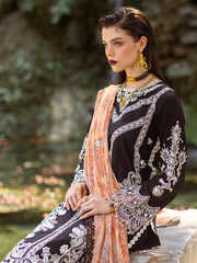 Celandine | 3 Pc Unstitched Embroidered Lawn Dahlia By Roheenaz