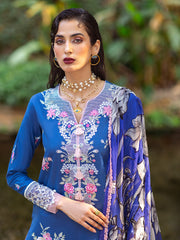 Bluebell | 3 Pc Unstitched Embroidered Lawn Dahlia By Roheenaz