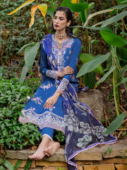 Bluebell | 3 Pc Unstitched Embroidered Lawn Dahlia By Roheenaz