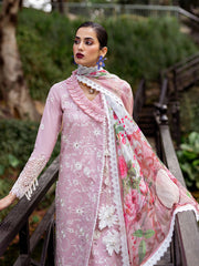 Lily | 3 Pc Unstitched Embroidered Lawn Dahlia By Roheenaz