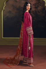 3-PC Unstitched Sequins Embroidered Raw Silk SUROOR By Ramsha